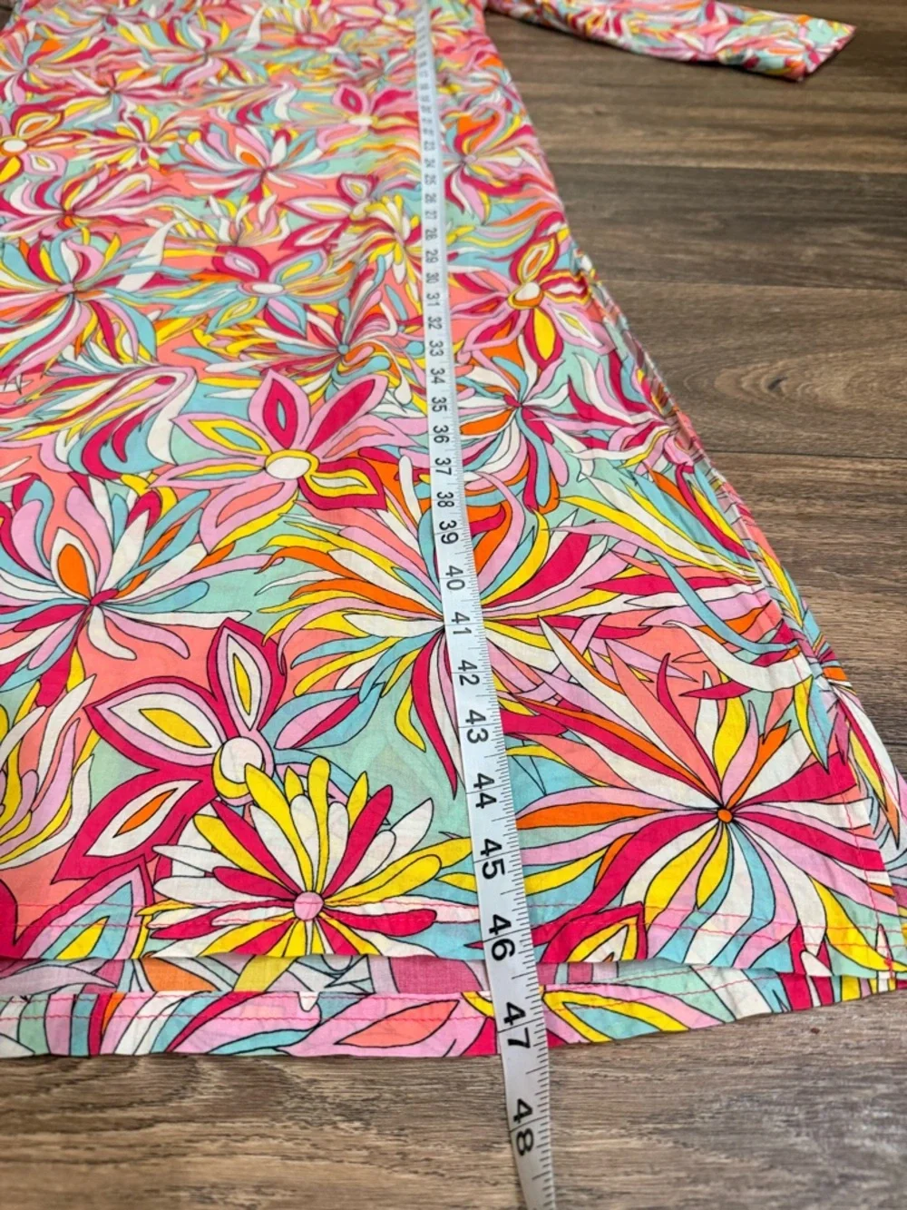 Kate Spade Floral Caftan Dress Pockets Cotton V Neck Resort XS - Picture 10 of 10